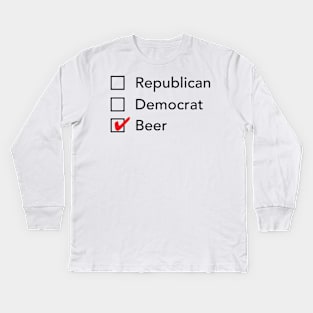 Republican Democrat Beer Kids Long Sleeve T-Shirt